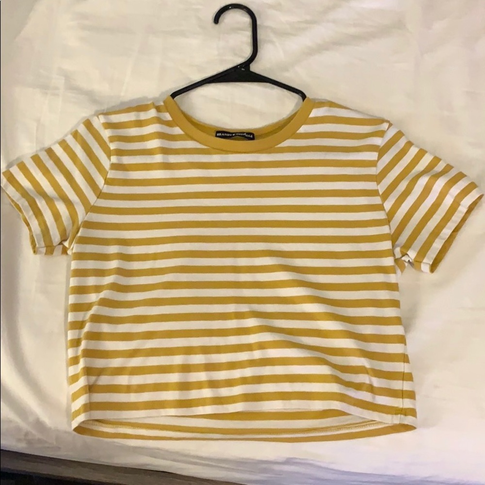 Brandy yellow striped crop top